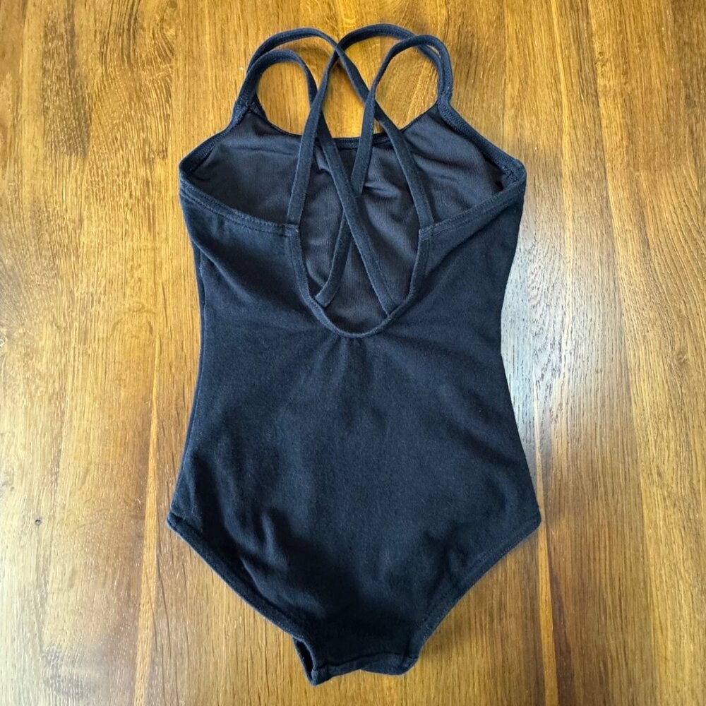 CAPEZIO Double Strap Camisole Leotard Girls 2-4 2T 4T Toddler Black Ballet Leo - Picture 2 of 6